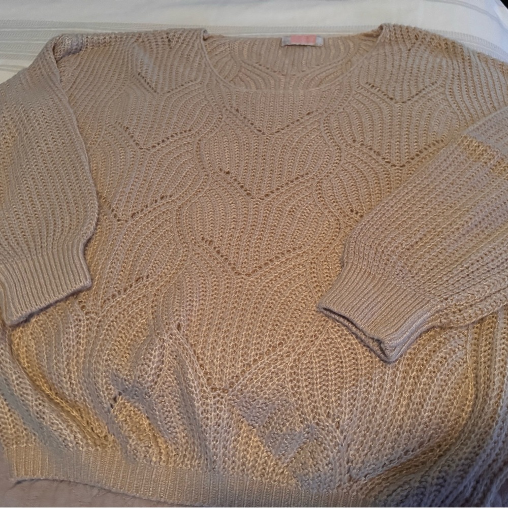 Elegant Knit Scoop Neck Sweater